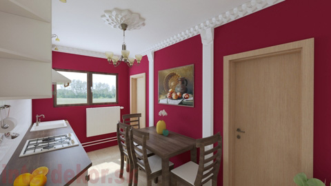 Polystyrenove listy a rozeta v kuchyni