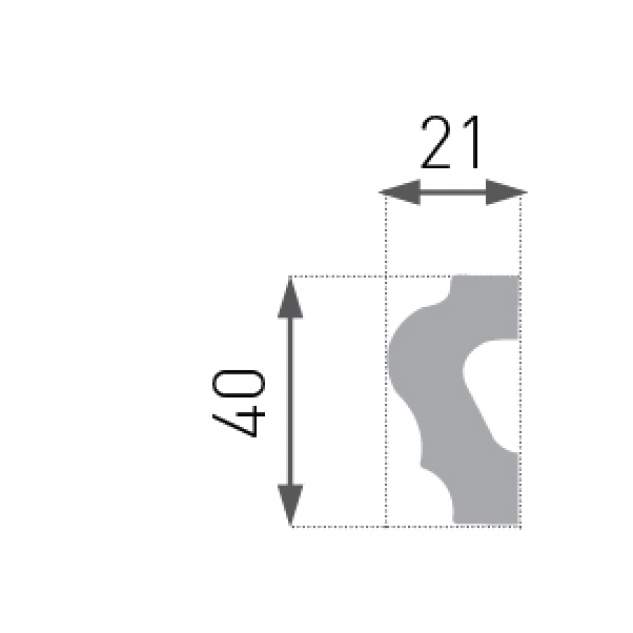 Polystyrénová lišta E19