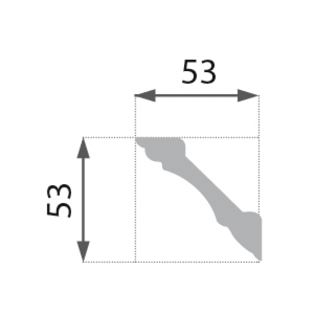 Polystyrénová lišta B7