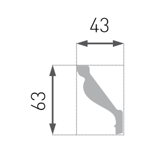 Polystyrénová lišta B16