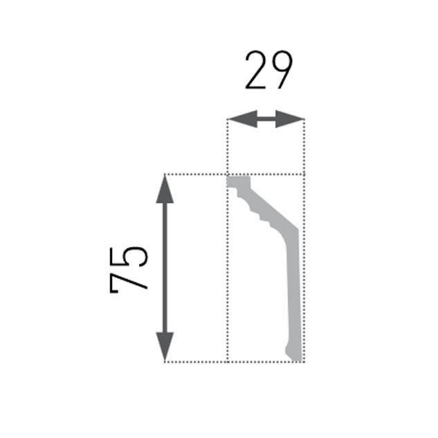 Polystyrénová lišta B19