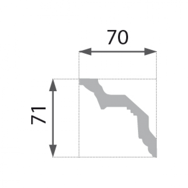 Polystyrénová lišta B23 Silver