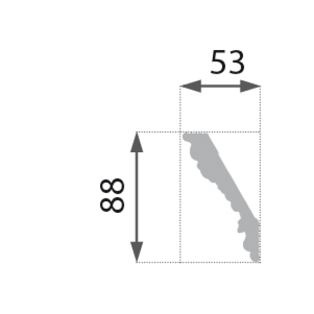 Polystyrénová lišta B26 Silver