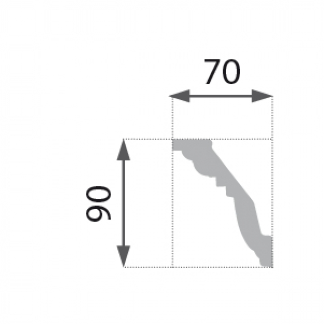 Polystyrénová lišta B34 Gold