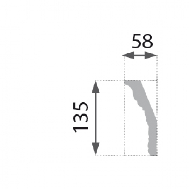 Polystyrénová lišta B36 Gold
